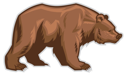 Naklejka premium brown bear mascot
