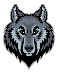 Naklejka premium wolf head mascot