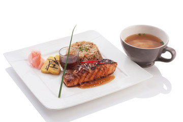 salmon teriyaki set