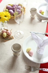 Beautiful holiday Easter table setting