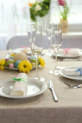 Beautiful holiday Easter table setting