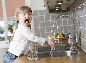 Small Girl in the kitchen