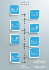 Round Rectangles Timeline Infographic