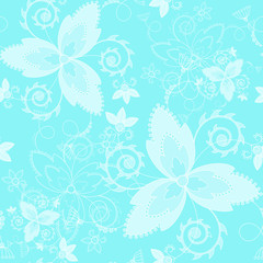 Floral endless background with decorative elements