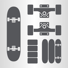 Skateboard, fingerboard icon © Janis Abolins