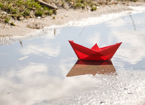 Red Paper Boat