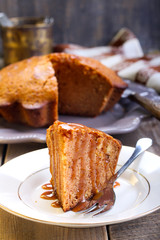 Slice of ginger cake