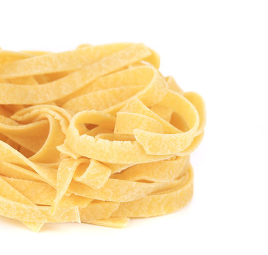 Tagliatelle paglia italian pasta.