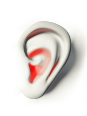 human ear in pain