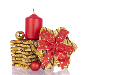 Biscuits Xmas ribbon balls candle