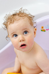 baby in a bath
