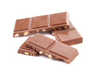 Chocolate with nuts.