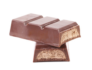 Bar of chocolate with a filling.