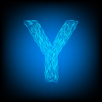 Water letter Y