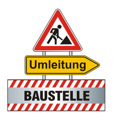 Baustelle Umleitung
