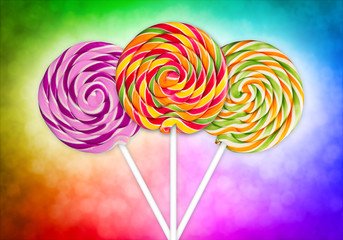 colorful lollipops