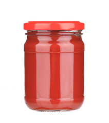 Jar with tomato paste