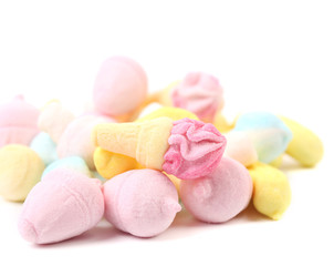 Background of marshmallows candy