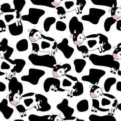 seamless pattern of cows