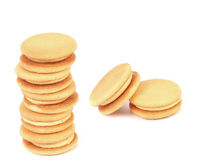 Stake of biscuit sandwich
