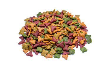 cat food on white background