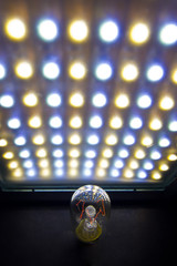 LED and incandescent light