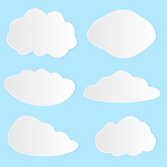 Vector illustration of clouds set