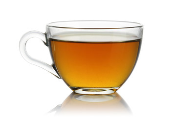 Cup of tea isolated on white background