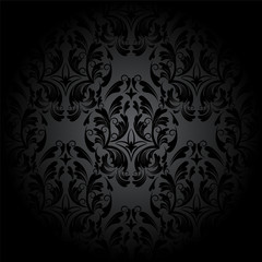 vector seamless backdrop. damask pattern. flower wallpaper