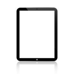 Black Business Tablet Similar With Button Isolated On White