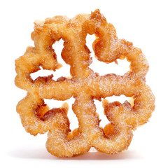 flor frita or flor de pascua, typical spanish flower-shaped dess