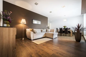 Modern living room with kitchen © Cinematographer