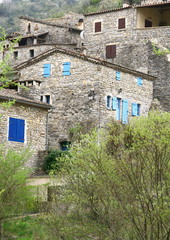 Fototapeta na wymiar village Rochecolombe en Ardèche