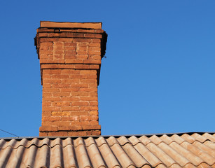 Naklejka premium brick chimney house