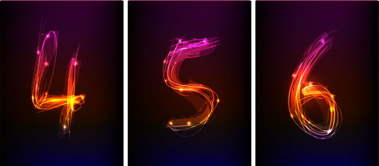 neon Alphabet, numbers