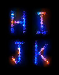 neon alphabet