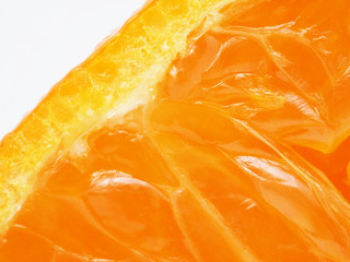 tangerine on white background