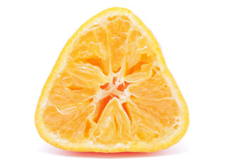 tangerine on white background