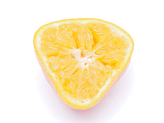 tangerine on white background