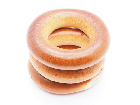 bagels on a white background