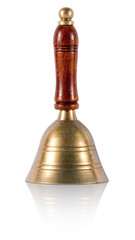 Fototapeta na wymiar Old brass hand bell