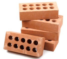 New bricks, isolated on white