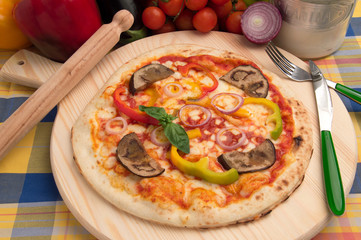 Pizza con verdure