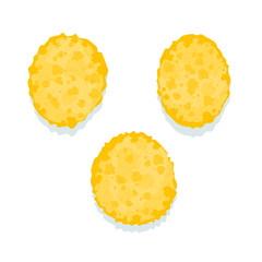 Isolated corn flakes on white background.