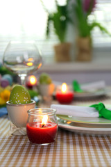 Beautiful holiday Easter table setting