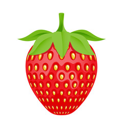 Strawberry isolated on white background.