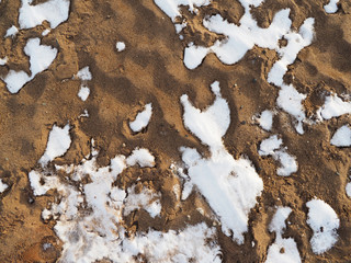 snow and sand. background