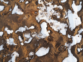 snow and sand. background