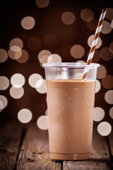 Delicious takeaway chocolate milkshake