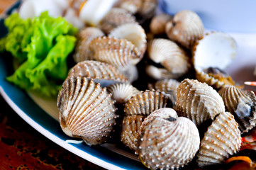 shell seafood dish on the table